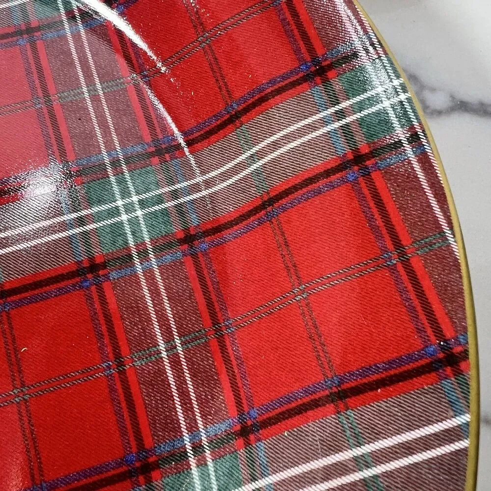 3 Williams Sonoma Red Plaid Christmas 9